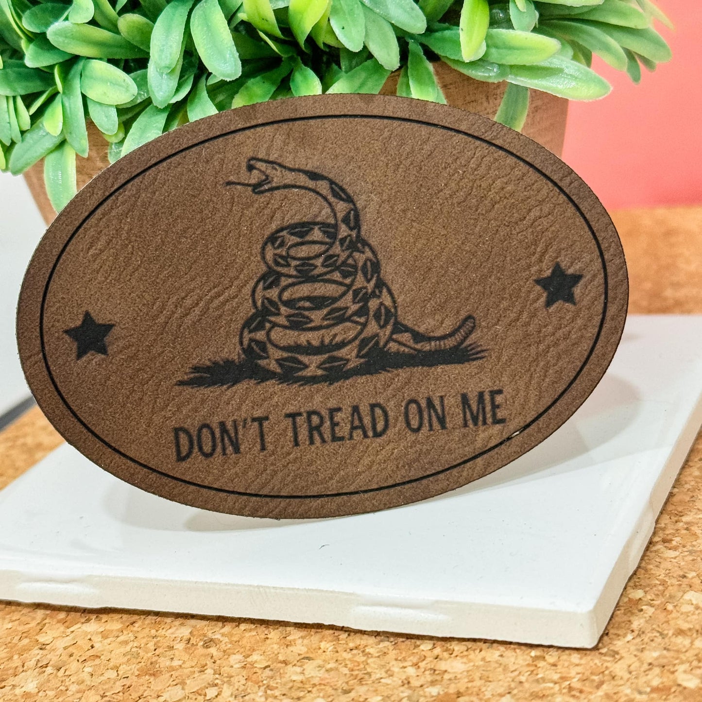 Don't Tread On Me Leatherette Iron On Patch